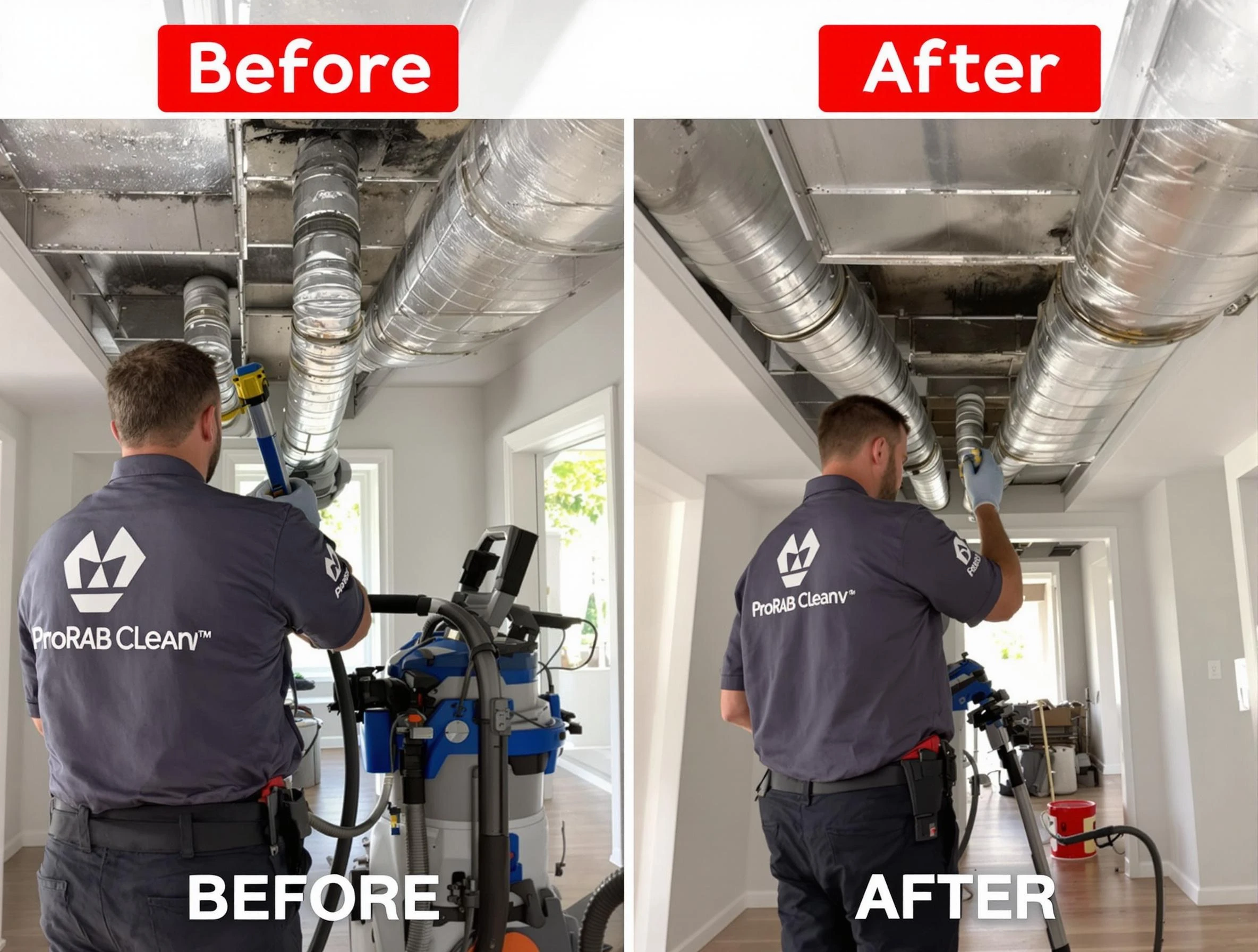 Centerville Air Duct Cleaning expert performing thorough residential duct cleaning in a Centerville home